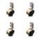 Service Caster 2 Inch Antique Brass Hooded Urethane Twin Wheel Caster with Inside Mount Set SCC SCC-GR02S50D-NYU-WA-716X78-CB90-4 - alternate 1